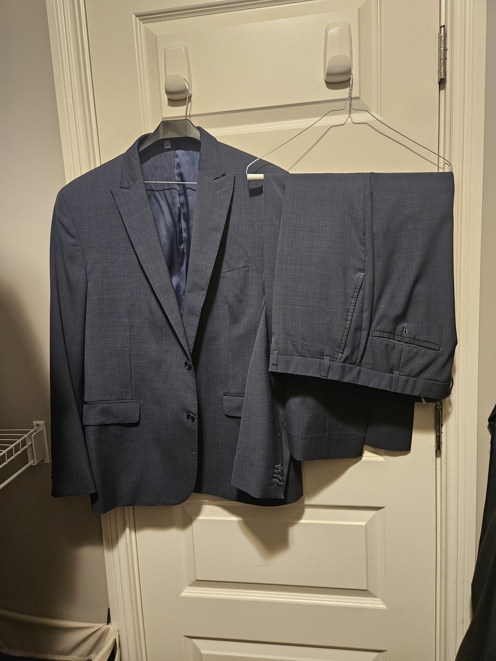 Kenneth Cole Men's Dark Blue Two-Piece Suit Blazer & Trousers
